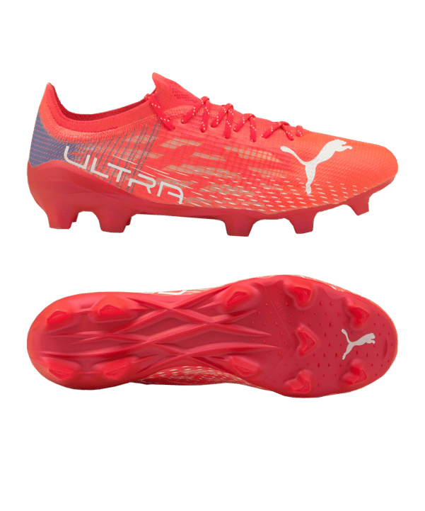 PUMA ULTRA 1.3 Faster Football FG/AG Rot Türkis Weiss F02 - rot