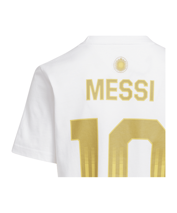 adidas Messi T-Shirt Kids Weiß - weiss