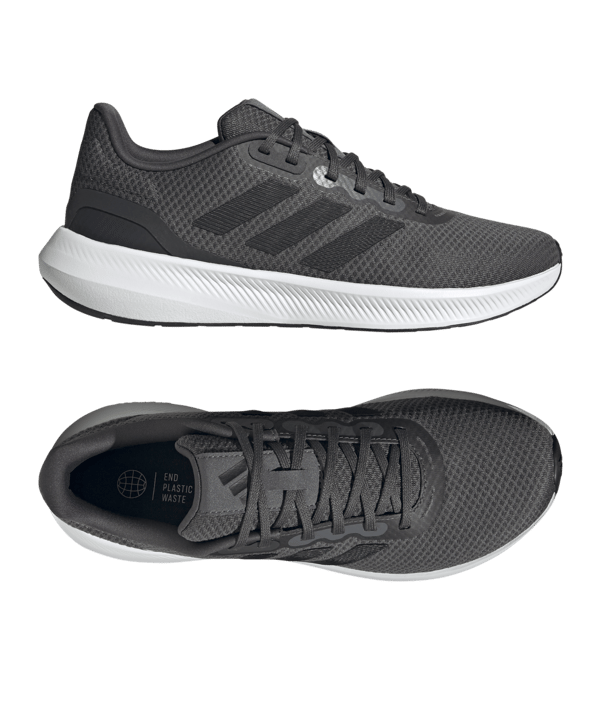 adidas Runfalcon 3.0 Grau Schwarz Laufschuh - grau