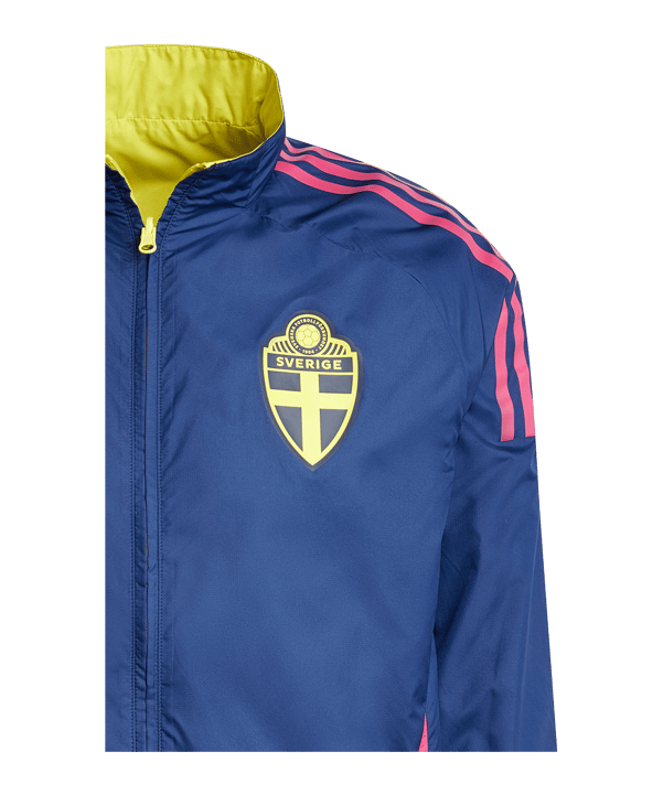 adidas SvFF Schweden Präsentationsjacke Blau - blau