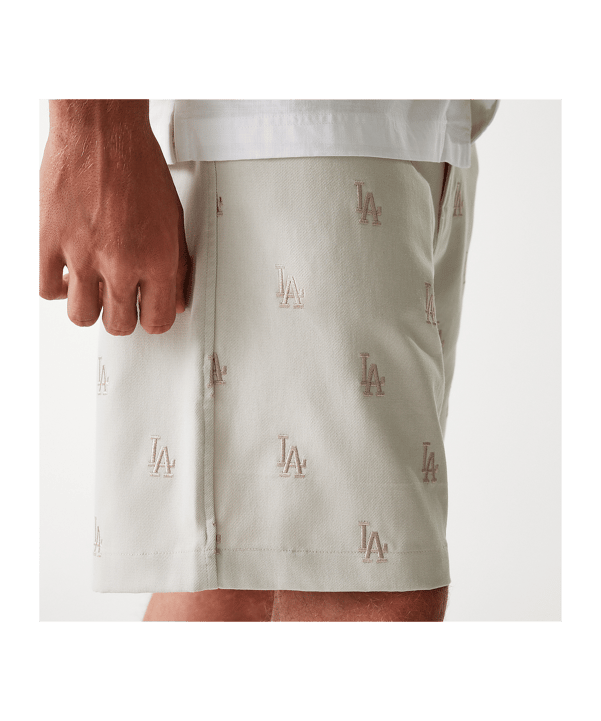 New Era MLB Los Angeles Dodgers MLB Monogram Short Beige - beige