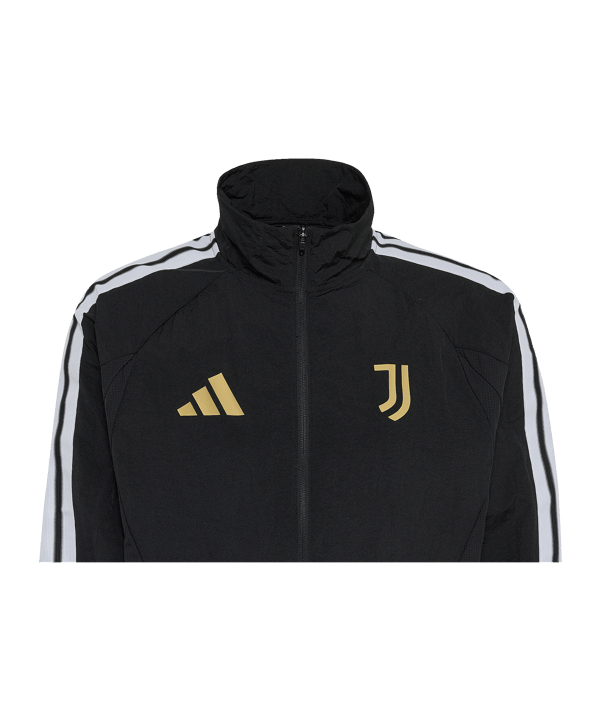 adidas Juventus Turin Anthem Jacke Kids Schwarz - schwarz