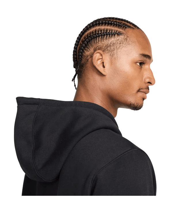 Nike Club Fleece Kapuzenjacke Schwarz F010 - schwarz