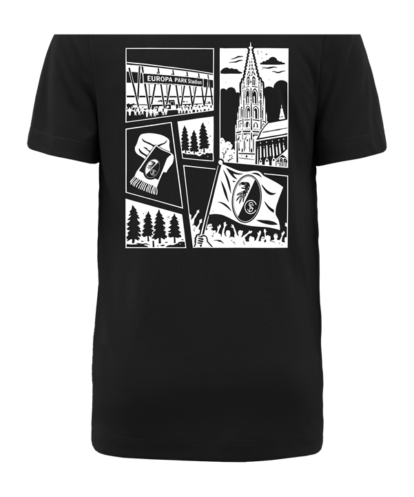 Nike SC Freiburg Swoosh T-shirt Kids Zwart K010 - zwart