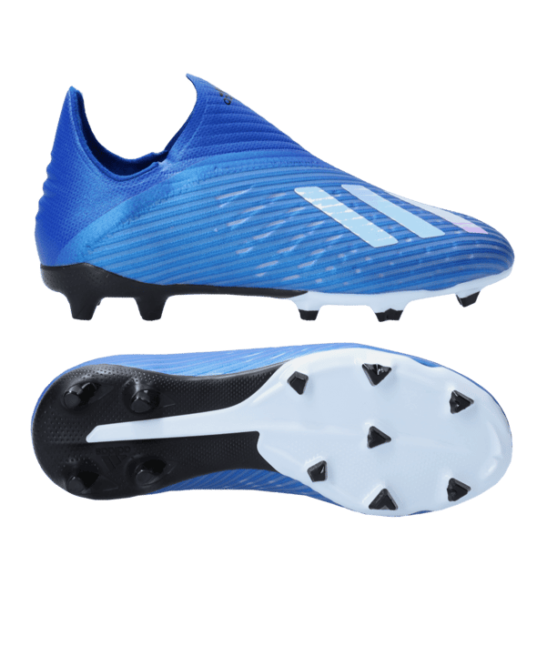 adidas X Mutator 19+ FG J Kids Blau Schwarz - blau