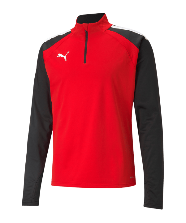 PUMA teamLIGA HalfZip Sweatshirt Rot Schwarz F01 - rot