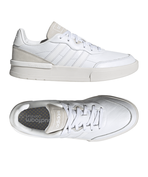adidas Clubcourt Weiss Grau - weiss
