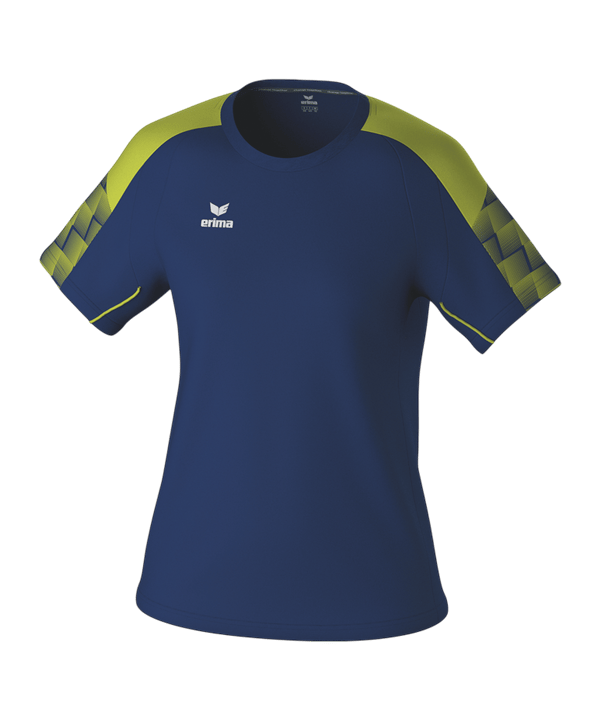 Erima Evo Star T-Shirt Damen Blau Gelb - blau