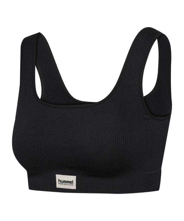 hummel Pulse Seamless Rib Sport-BH Damen Schwarz F2001 - schwarz