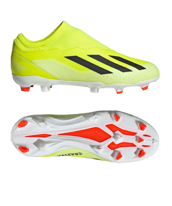 adidas X Crazyfast League LL FG Solar Energy Kids Gelb Schwarz Weiss - gelb