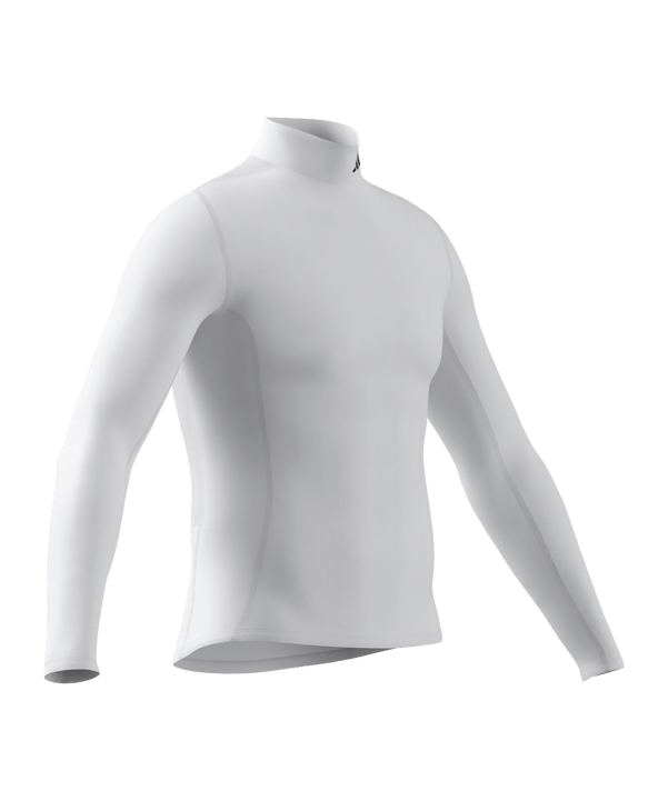 adidas Training Mockneck Manica Lunga Bianco - bianco