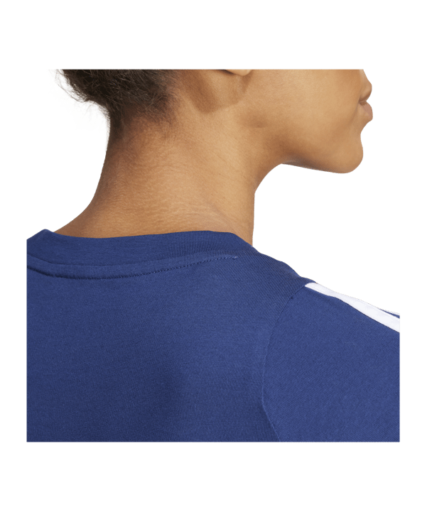 adidas Tiro 24 T-Shirt Damen Blau Weiss - blau