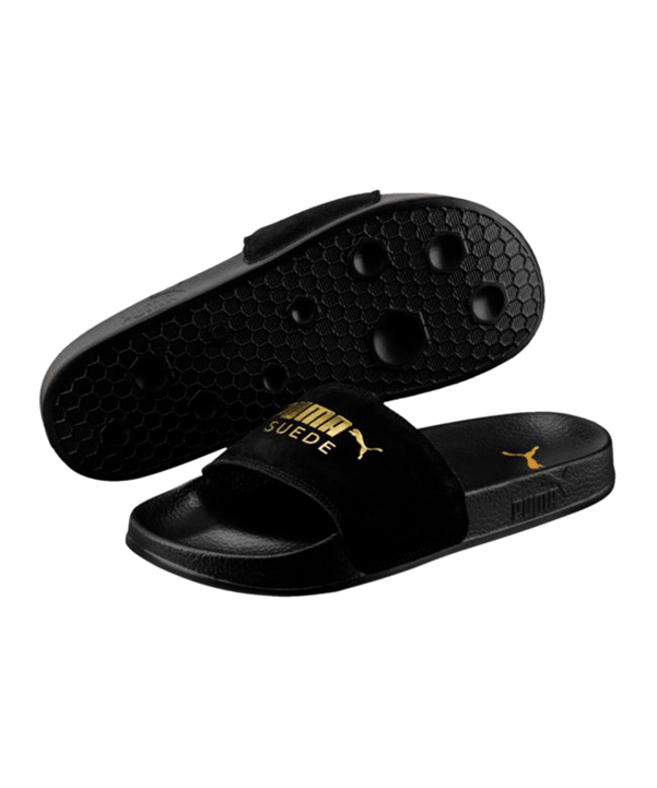 PUMA Leadcat Suede Badelatschen Schwarz F01 - schwarz