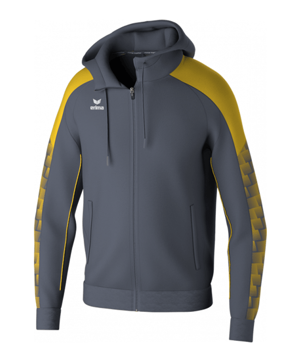 Erima Evo Star Trainingsjacke Grau Gelb - grau