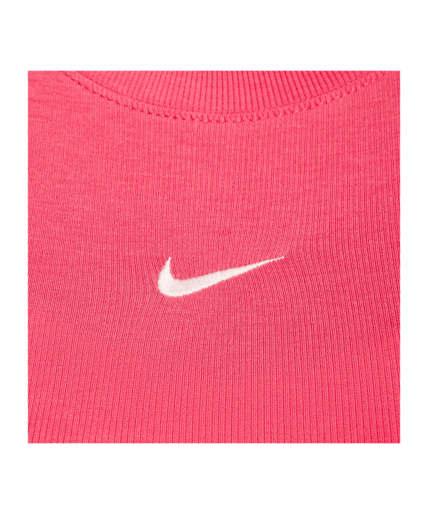 Nike Essential Rib Crop Tanktop Damen Pink F629 - rosa