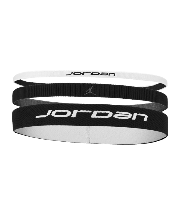 Jordan Elastic Sport Mixed Width 3 PK Fascia per capelli Nero C036 - nero