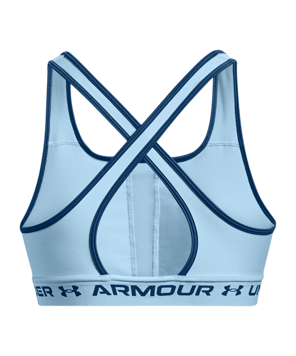 Under Armour Crossback Mid Sport-BH Damen F490 - blau