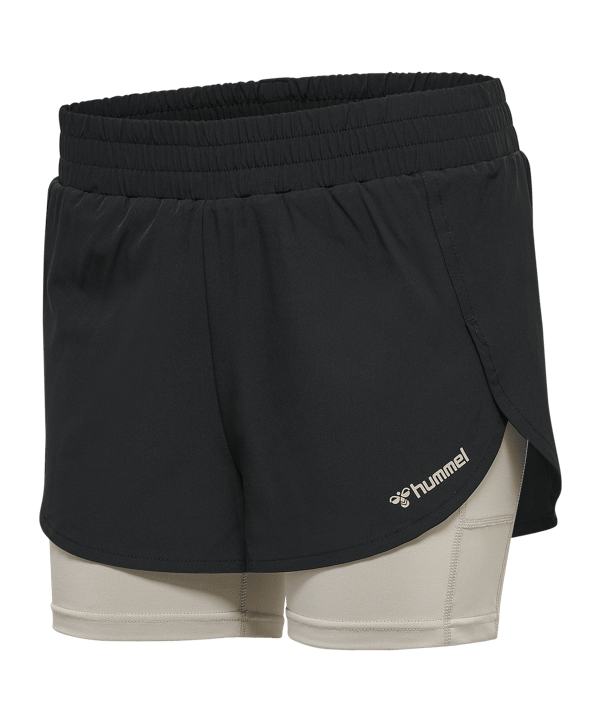 Hummel Mt Track 2 In 1 korte broek Dames  zwart F2001 - zwart