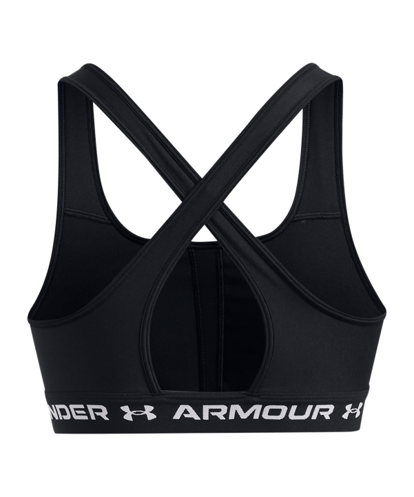 Under Armour Crossback Mid Sport-BH Dames Zwart K006 - zwart
