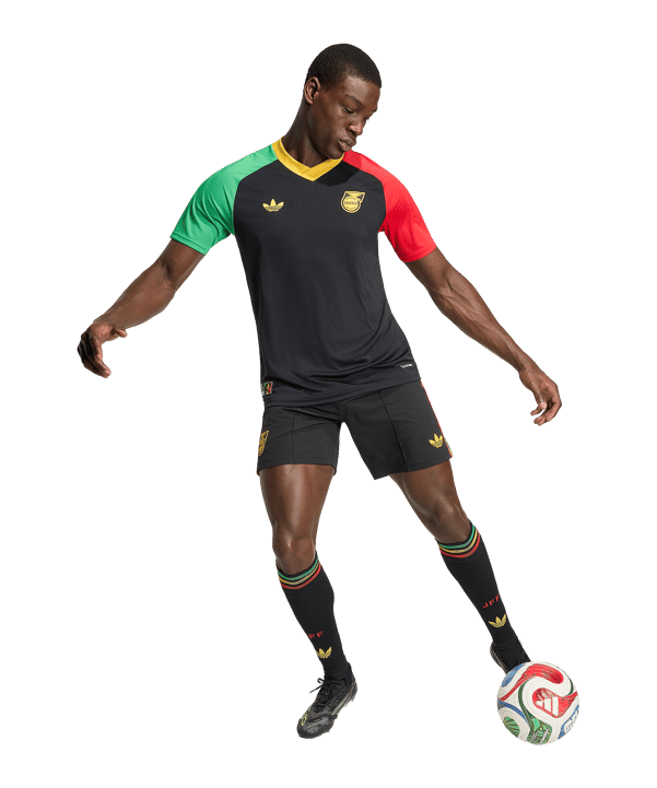 adidas JFF Jamaika Prematch Trikot Away WM 2026 Schwarz - schwarz