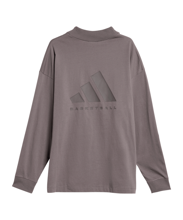 adidas Basketball Trikot langarm Grau - grau