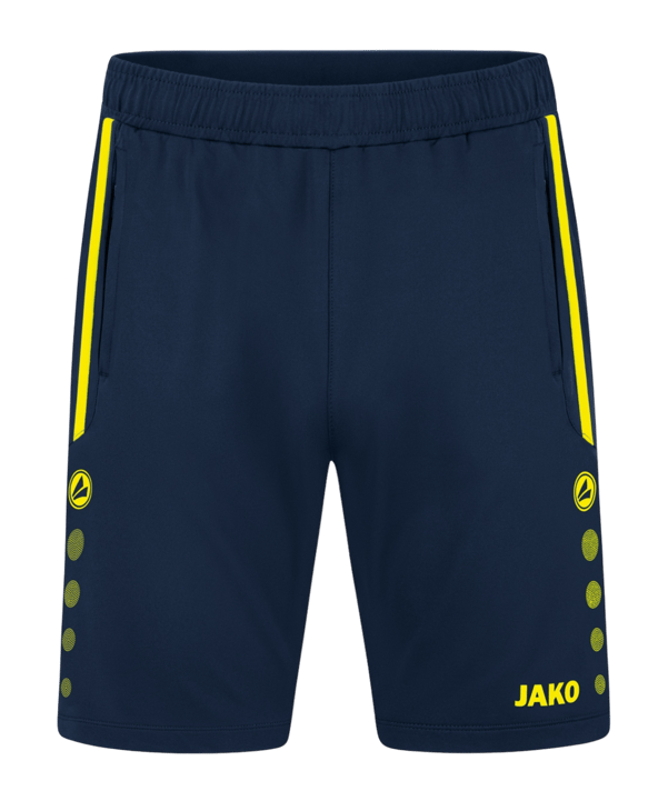 JAKO Allround Trainingsshort Damen Blau Gelb F904 - blau