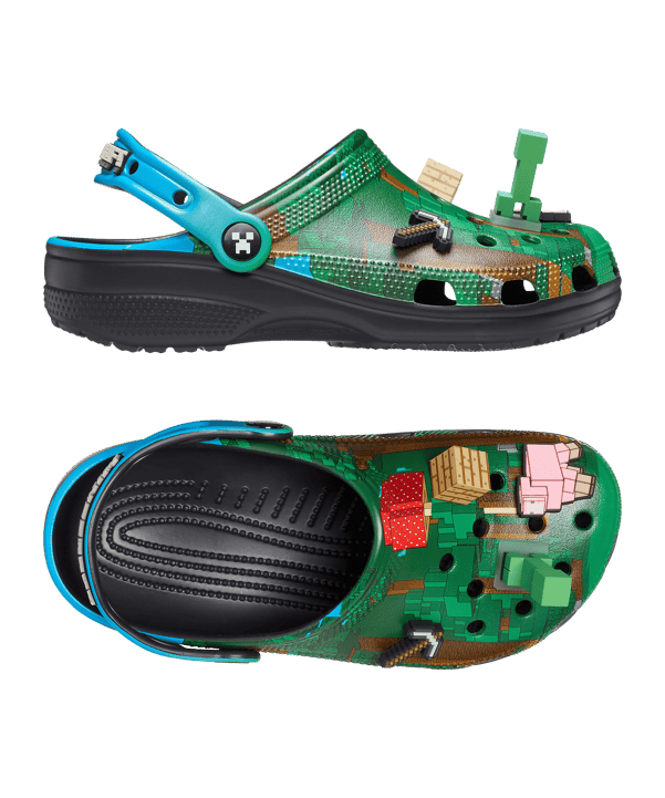 Crocs Minecraft Classic Clog Badelatsche Mehrfarbig - mehrfarbig
