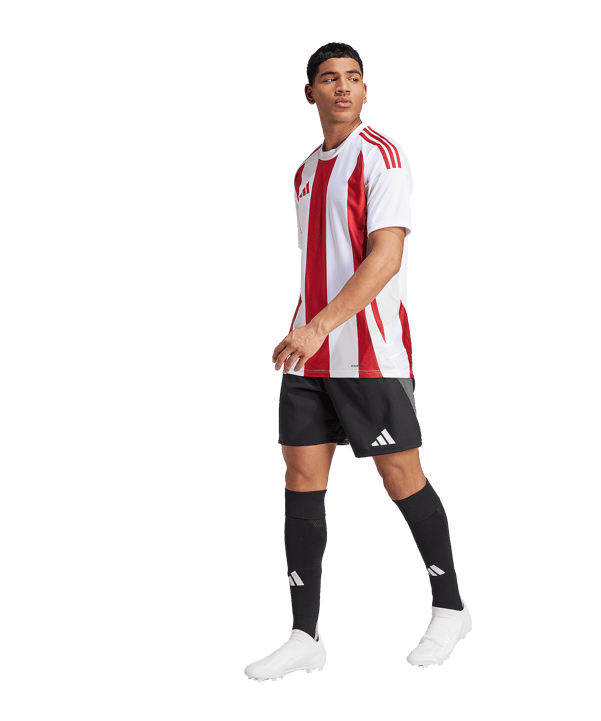 adidas Striped 24 Trikot Weiss Rot - weiss