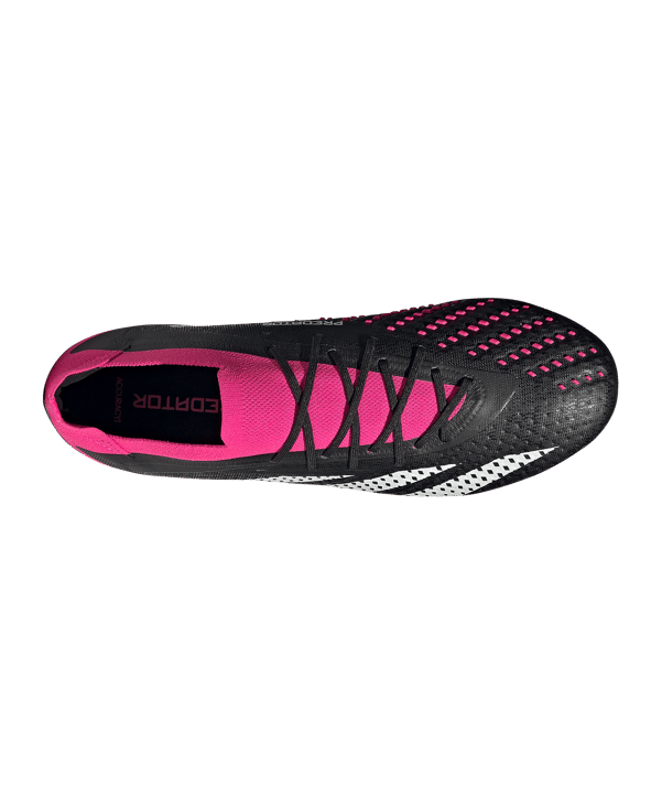 adidas Predator Accuracy.1 L FG Own Your Football Schwarz Weiss Pink - schwarz