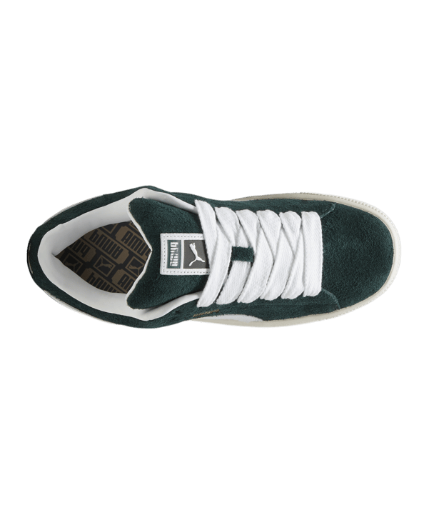 PUMA Suede XL Hairy Grün Weiss F02 - gruen