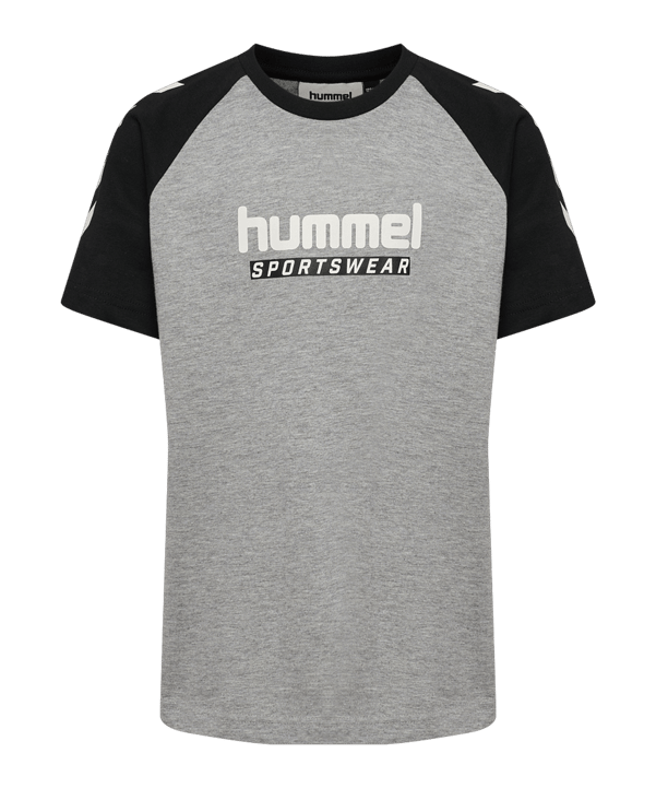 Hummel Logo S/S T-Shirt Kids Grau F2006 - grau