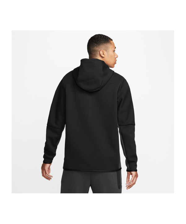 Nike Tech Fleece Kapuzenjacke Schwarz Orange F010 - schwarz