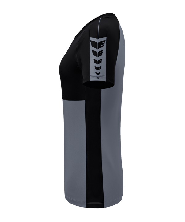 Erima Six Wings T-Shirt Damen Grau Schwarz - grau