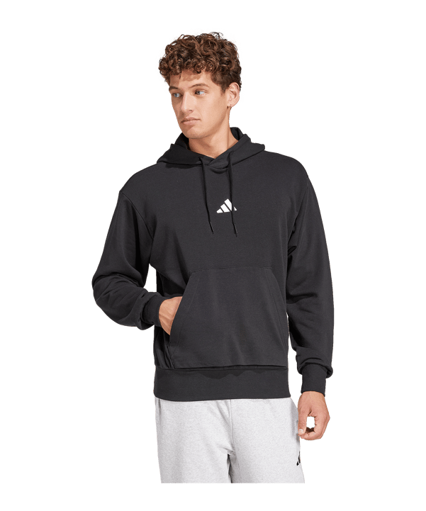 adidas Sportswear Essentials Feelcozy French Terry Hoody Schwarz - schwarz