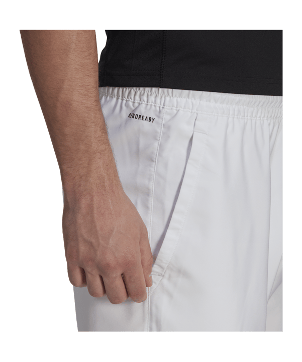 adidas 3 Stripes Tennis Short Weiss Schwarz - weiss