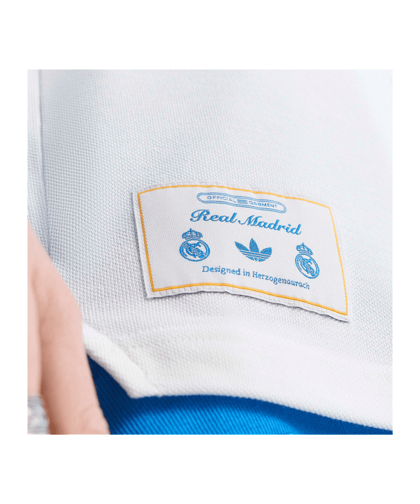 adidas Real Madrid Icon Long Sleeve Polo Weiß - weiss