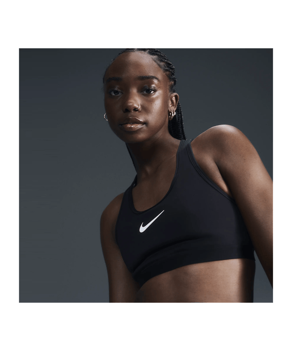 Nike Swoosh High Support Bra Sport-BH Damen Schwarz F010 - schwarz