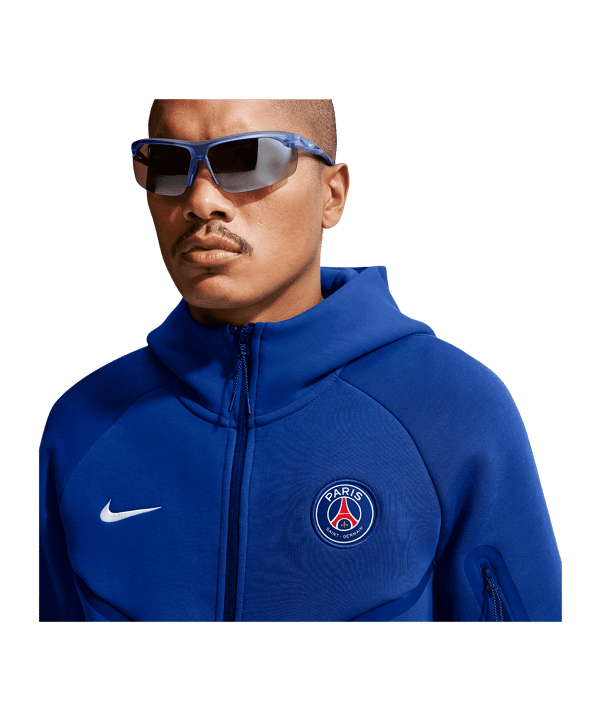 Nike Paris Saint-Germain Tech Fleece Windrunner Veste à capuche Bleu C417 - bleu