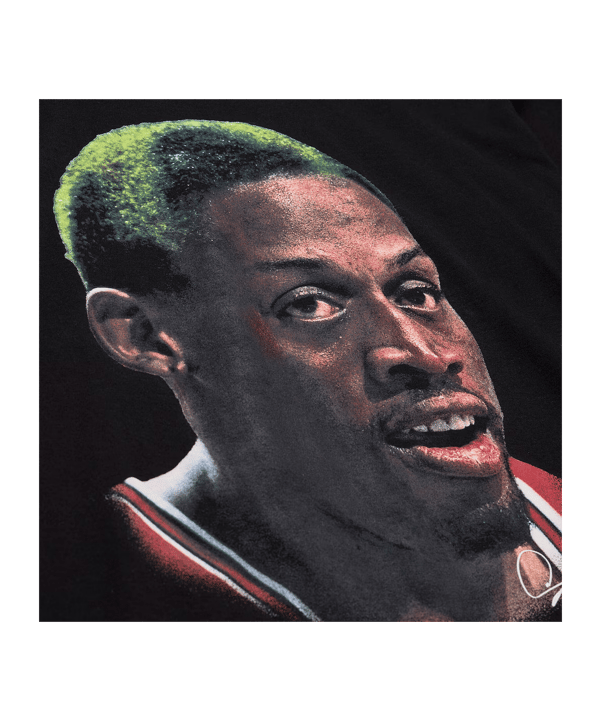 Mitchell and Ness Chicago Bulls NBA Big Face Dennis Rodman T-Shirt Schwarz - schwarz
