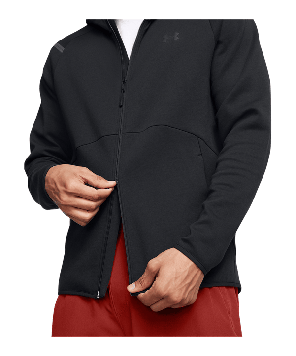 Under Armour Unstoppable Fleece Kapuzenjacke Schwarz F001 - schwarz