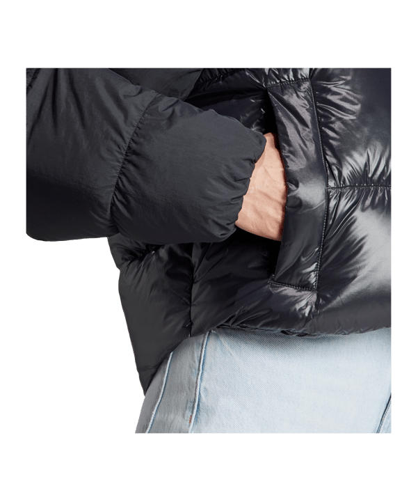 adidas Originals Cropped Daune Jacke Damen Schwarz - schwarz