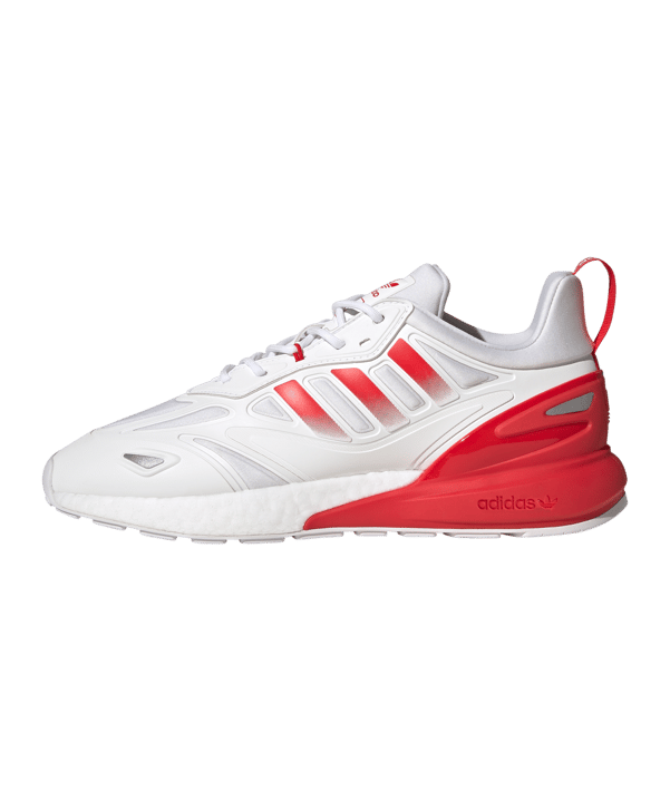 adidas Originals ZX 2K Boost 2.0 Weiss Silber Rot - weiss