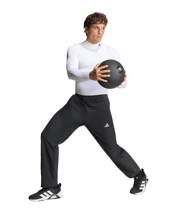 adidas Training Mockneck Manica Lunga Bianco - bianco