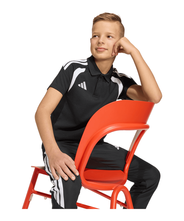 adidas Tiro 26 League Polo Kids Schwarz - schwarz