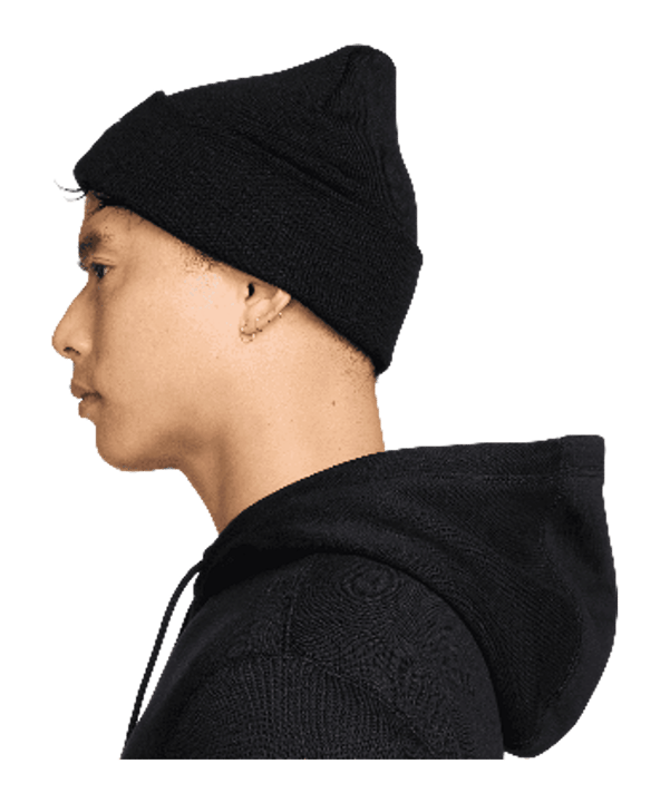 Nike Swoosh Peak Beanie Schwarz F010 - schwarz