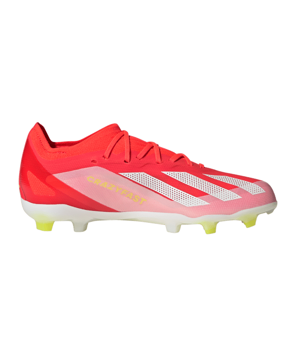 adidas X Crazyfast Elite FG Kids Energy Citrus Rot Weiss Gelb - rot