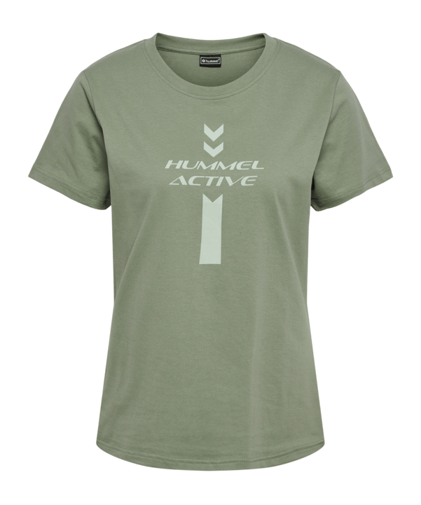 Hummel hmlACTIVE Graphic T-Shirt Damen Grün F6005 - gruen