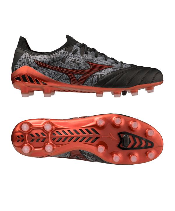Mizuno Morelia Neo III Beta Made in Japan FG Sergio Ramos 4 Schwarz Rot F04 - schwarz