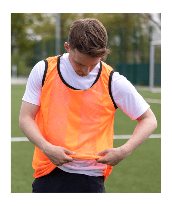 Cawila Trainingsleibchen UNI 3er Set Rot | Leibchen Fußball - rot