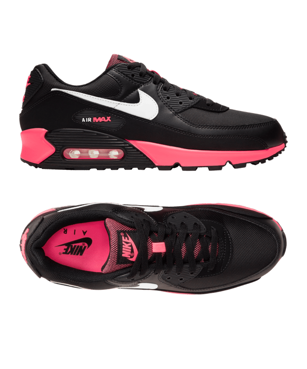 Nike Air Max 90 Schwarz Weiss Pink F003 - schwarz